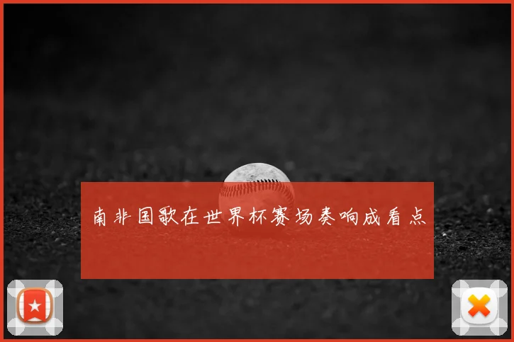 南非国歌在世界杯赛场奏响成看点