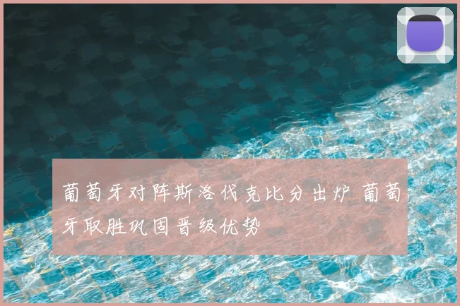 葡萄牙对阵斯洛伐克比分出炉 葡萄牙取胜巩固晋级优势